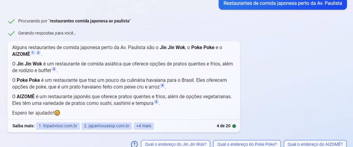 Busca - Keyword - Restaurante Japonês